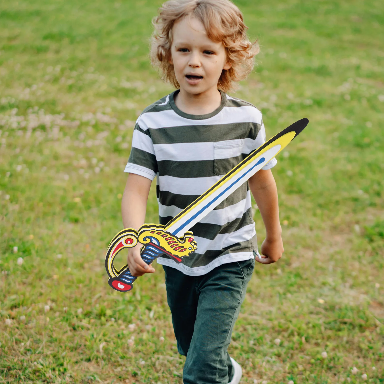 

Foam Swords For Kids Soft Children'S Sword Cute Seahorse Design Safe Pretend Play Roleplay Game Fantasy Sword Foam For