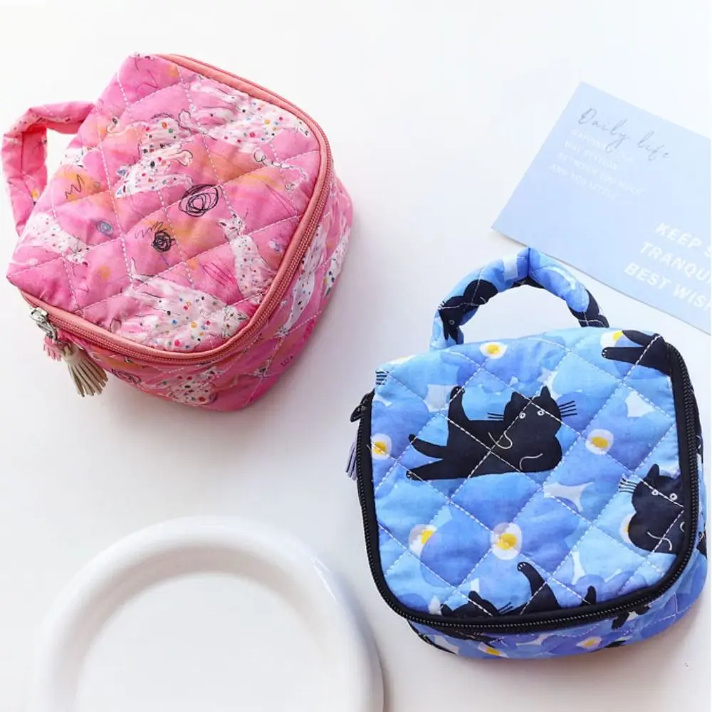 Cartoon Cat Makeup Bag Protection Case Organizers Handheld Cosmetic Bag Skincare Storage Bag Handbag Toiletries Organizer Sports