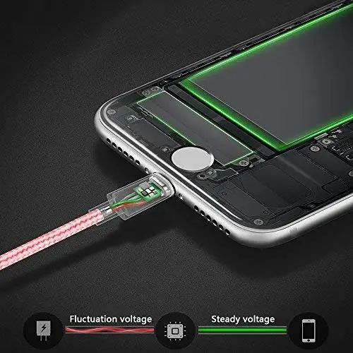 4/8 قطعة كابل شحن سريع لايتنينج كابل USB نايلون مضفر سلك شحن سريع متوافق مع آيفون