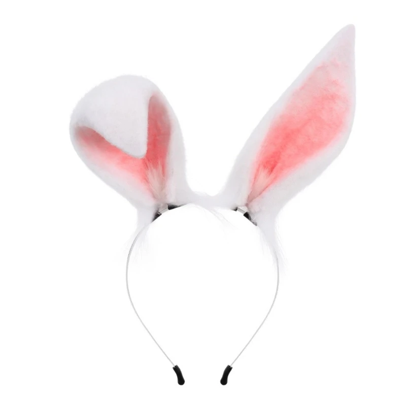 

Plush Animes Headband Rabbit ears Hairhoop Cosplay Costume Dress Up Hair Decors