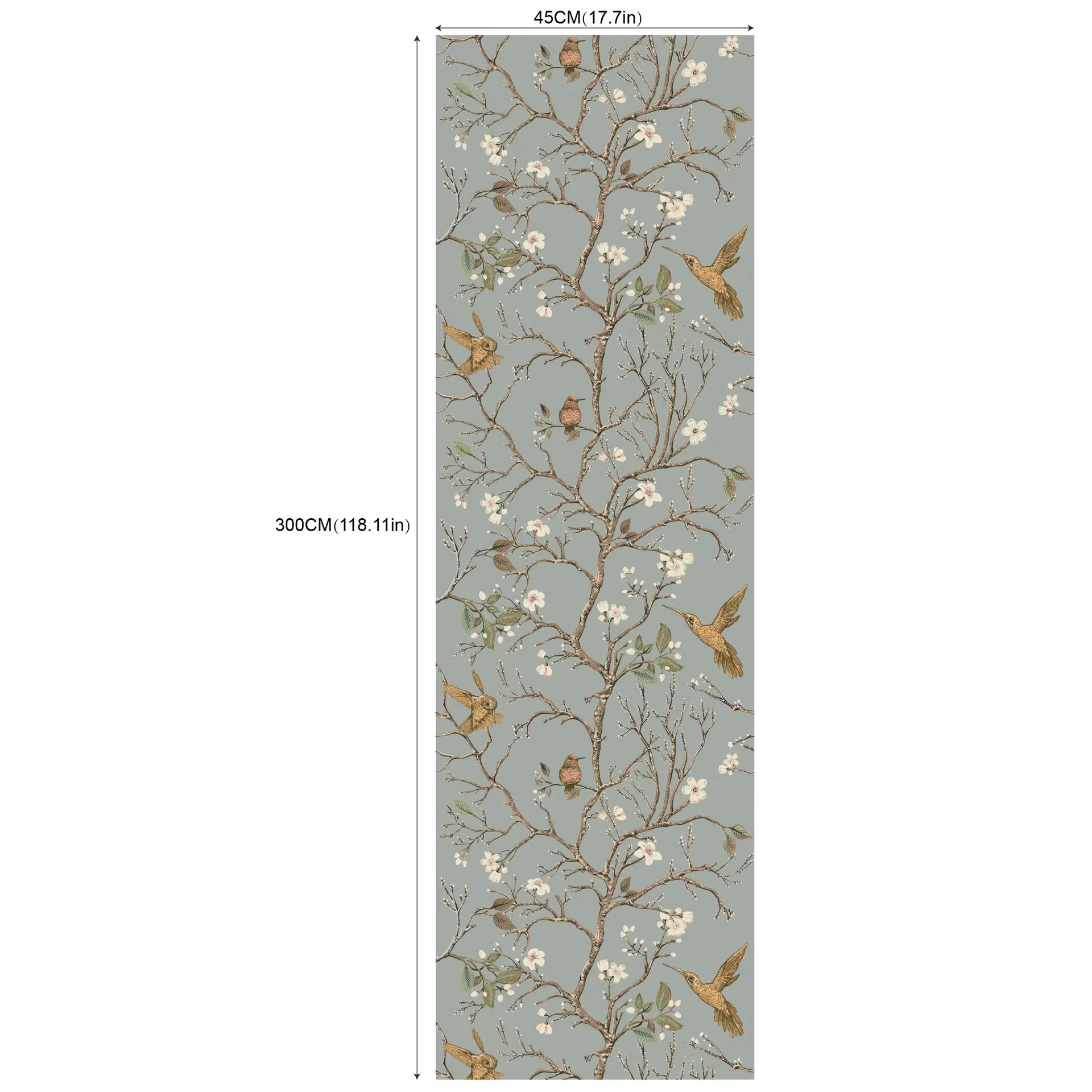Self-adhesive wallpaper - floral, bird, and greenery design - living room background renovation - roll wallpaper - view 6
