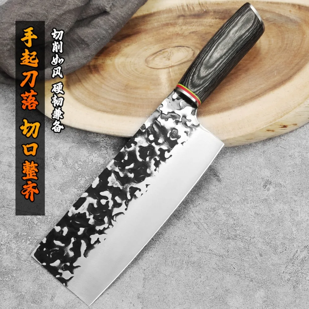 Chef Recommend Kitchen Knife Light Weight Japanese Cleaver Slicing Meat Knievs 4Cr13mov Blade Wood Handle Cooking Knife