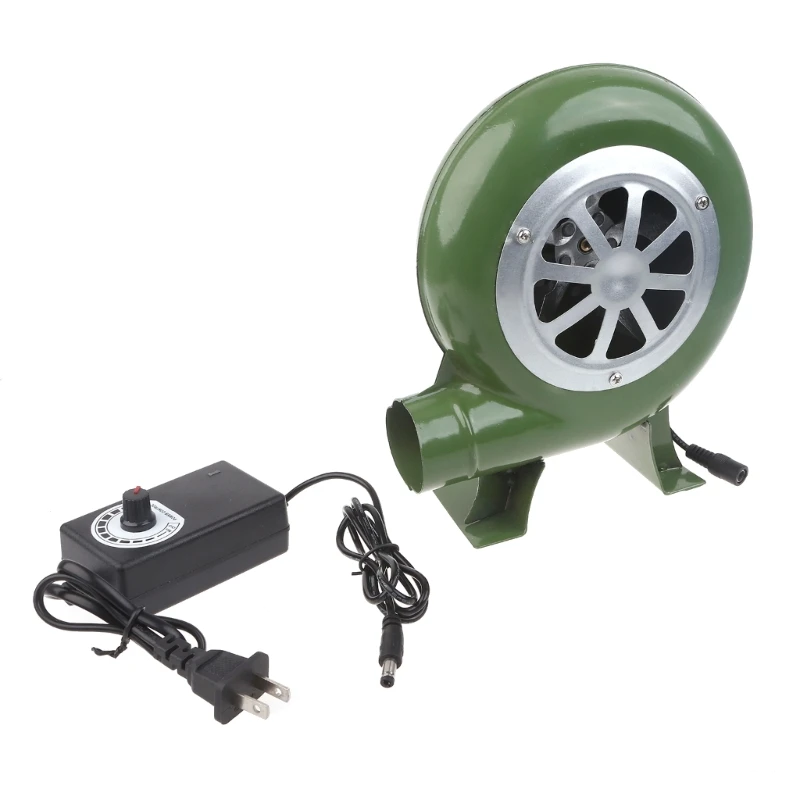 AC100-240V Household Blower HighPower 40/60/80W BBQ Blower Fan Mini Blacksmith Forges Blower Adjustable Speed Adapter