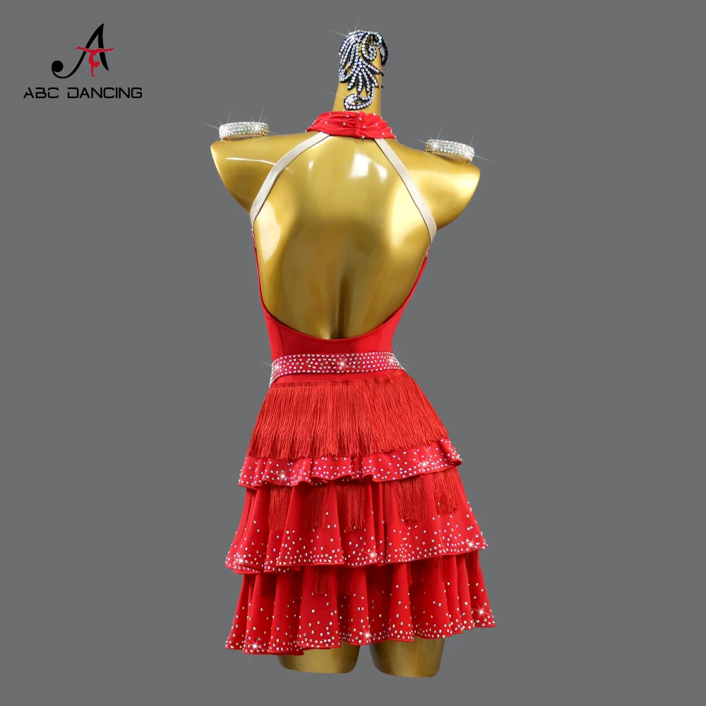 Robe de brevLatine pour Femme, Vêtement d'Entraînement, Jupe Ligne, Costume de Compétition, Tenues de Scène, Samba Trempée, Ballon de dehors