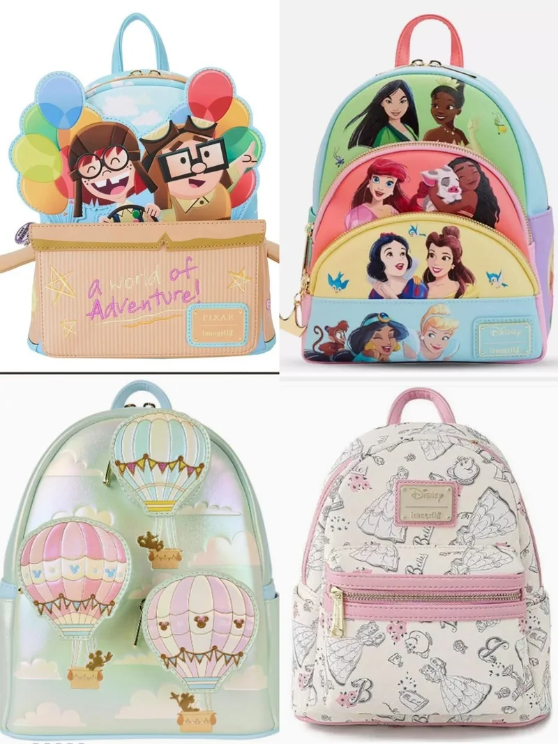 In Stock Loungefly Marie Cat The Aristocats Mini Backpack Pink Faux Leather Casual Daypack For Daily Travel Shopping Outdoor