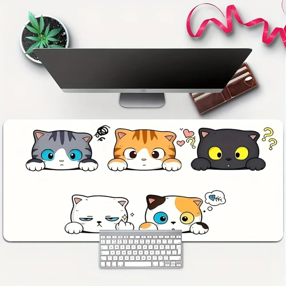 Cute Cat Pattern High-Definition Mouse Pad, Gaming Mouse Pad Desk Accessories Alfombrillas Para Escritorio Tapis De Souris
