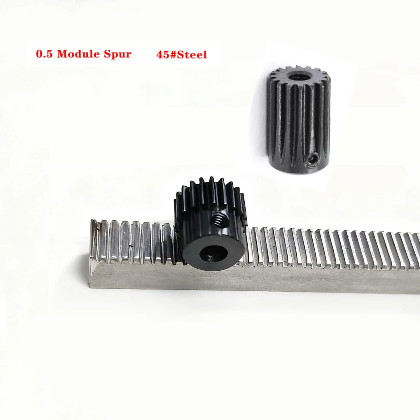 1Pcs 45# Steel 0.5 Module Spur Gear 20T/40T Convex Boss Pinion Gear 45 Steel Industrial Motor Gear Rack Robot Model Accessories