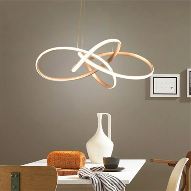 Lámpara colgante LED moderna para sala de estar, comedor, dormitorio, cocina, isla, candelabro colgante, decoración del hogar, accesorio de iluminación