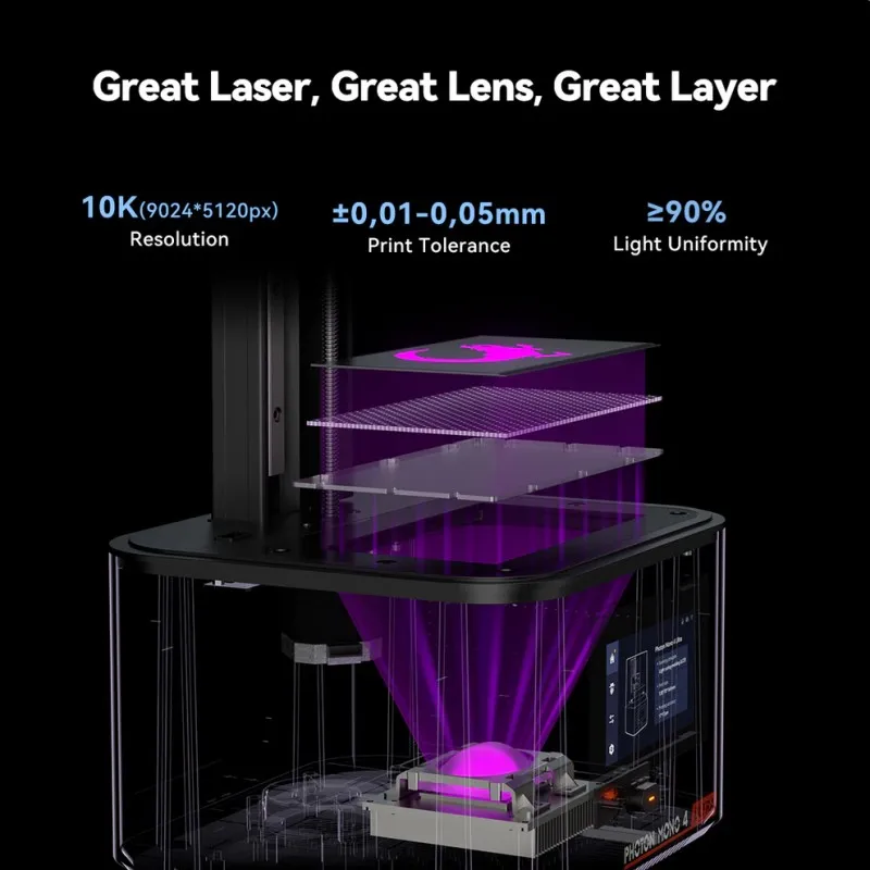 Anycubic Mono 4 Ultra 10K 3D Printer With Fast 120mm/h Resin LCD Printing 10K Resolution