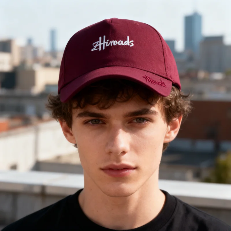 

Бордовая бейсболка для мужчин и женщин с вышивкой букв, шляпа для папы, регулируемая уличная кепка