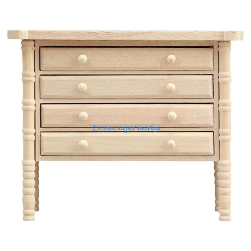 

090B деревянный шкаф, игрушечная фигурка, модель полки, реалистичный винтажный реалистичный кукольный домик, подарок для шкаф