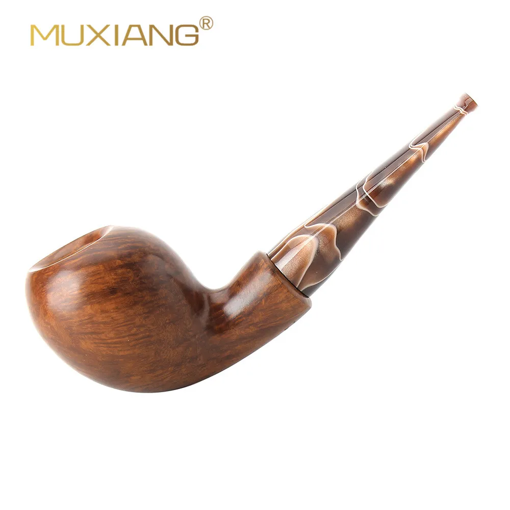 1pc acrylic brown tobacco pipe mouthpiece pipe accessories 8mm pipe channel straight handle or curved handle pipe mouthpiece