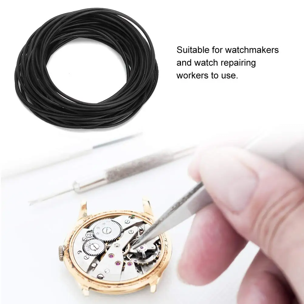 Rubber Watch Back Cover Gasket Kit 200pcs/set Watch Back Case O Ring Waterproof Gasket for Watchmaker Repair Tools Watches Part