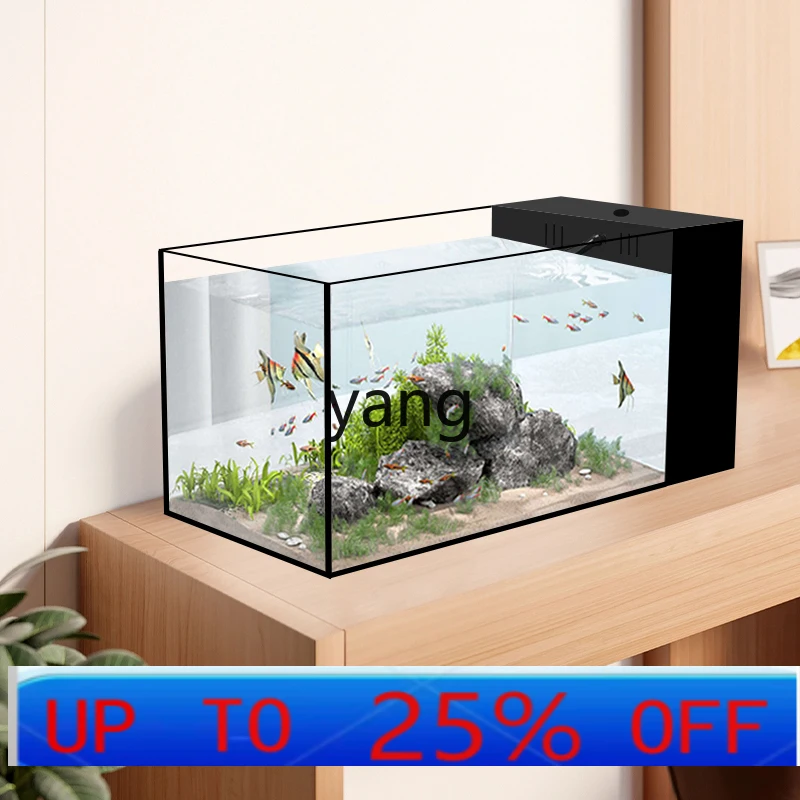 

Маленький настольный аквариум LMM из ультрапрозрачного стекла с автономной циркуляцией воды без подмены