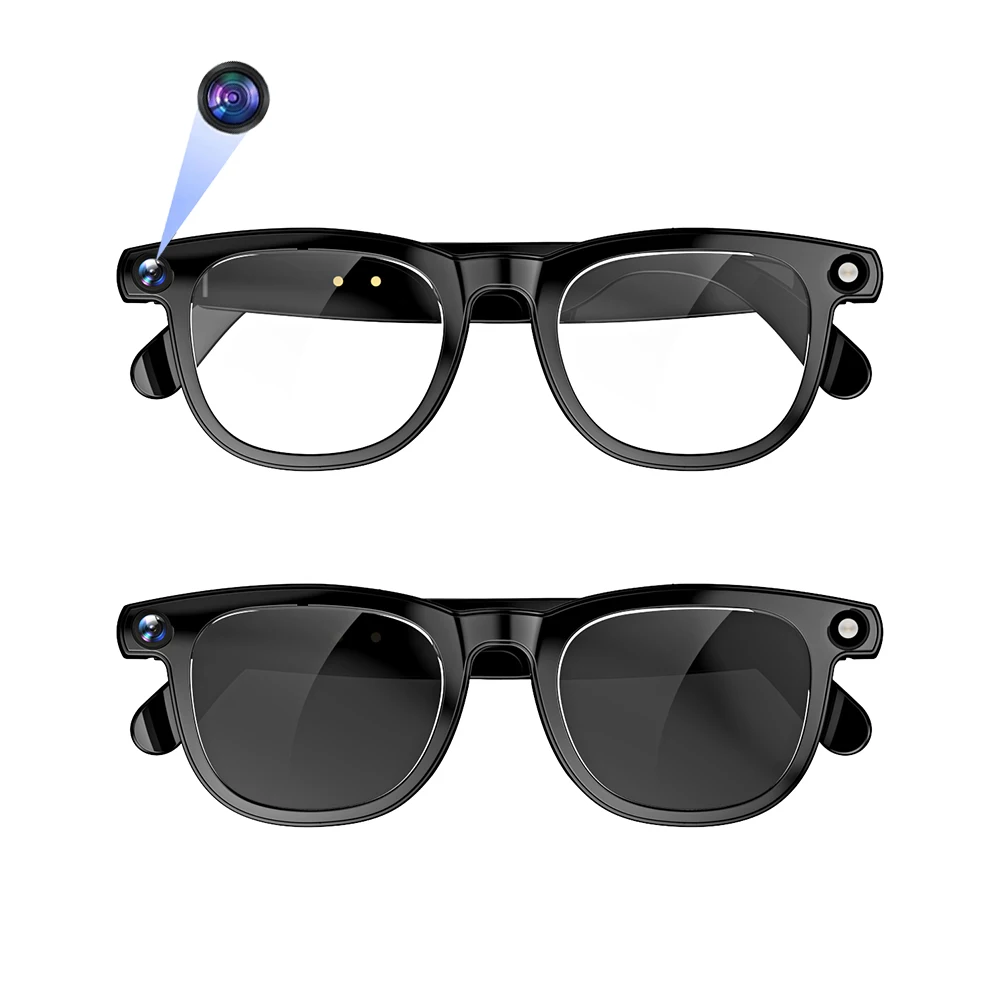 

CY01 Smart Wearable Headset 800W Wifi Transfer Translate ENC Noise Reduction 4GB Sunglasses Anti-Blue Smart AI Glasses