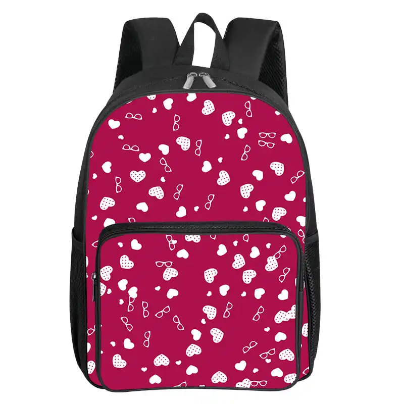 

Рюкзак с квадратным передним карманом и рисунком любви на молнии, большая вместимость для мальчиков и девочек, лучший подарок, детская школьная сумка с 3D мультяшным рисунком