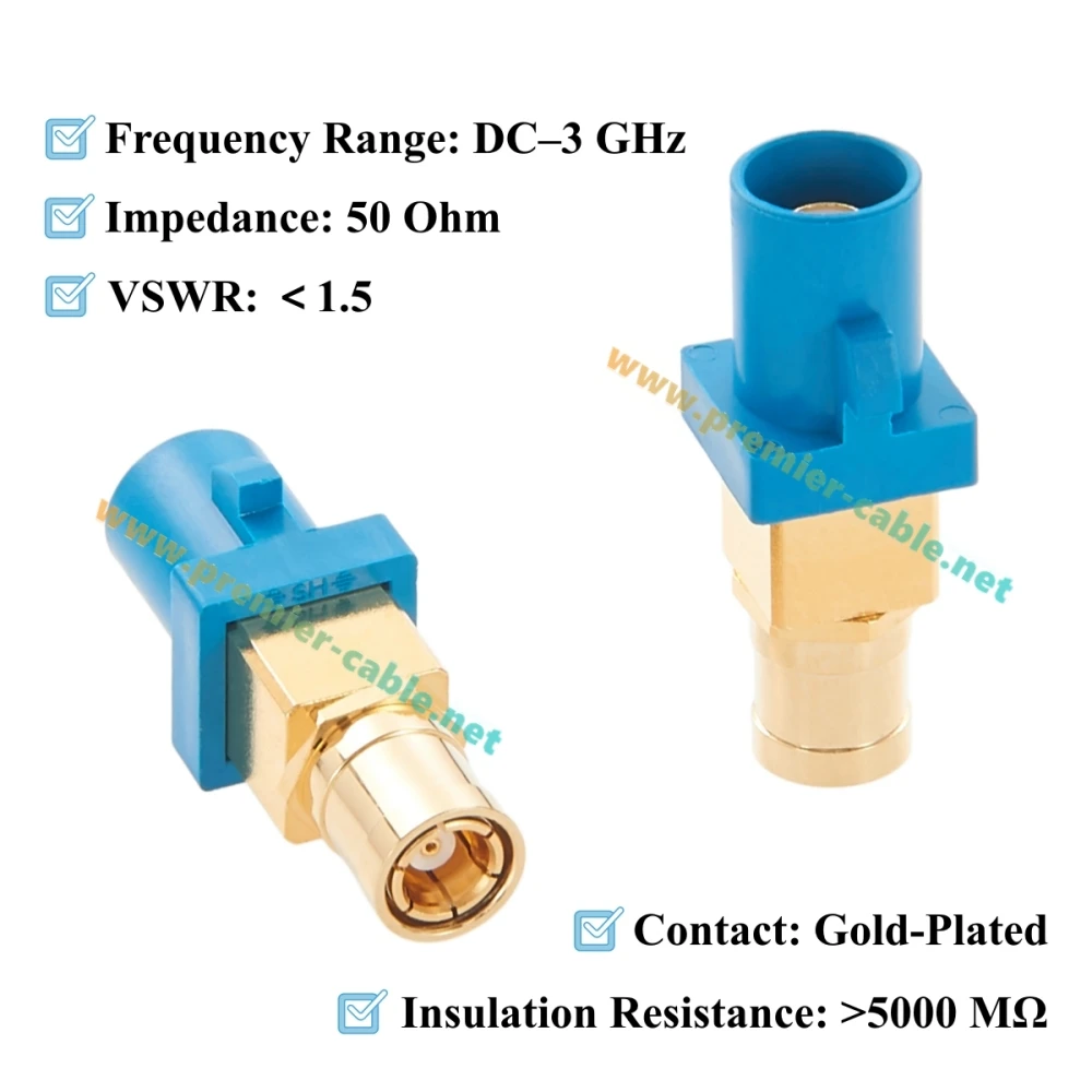 Fakra Z Stecker auf SMB Buchse Adapter 50 Ohm HF-Koaxial-Autoantennenanschluss für Fahrzeug-GPS-GNSS-Navigation, 4G LTE Te – Detail 4
