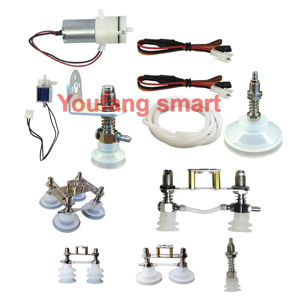 3/6/10/20kg Load Industrial Air Pump Suction Cup Servo Solenoid Valve for Robot Arm PWM Cable UNO R3 Programmable Robot DIY Kit