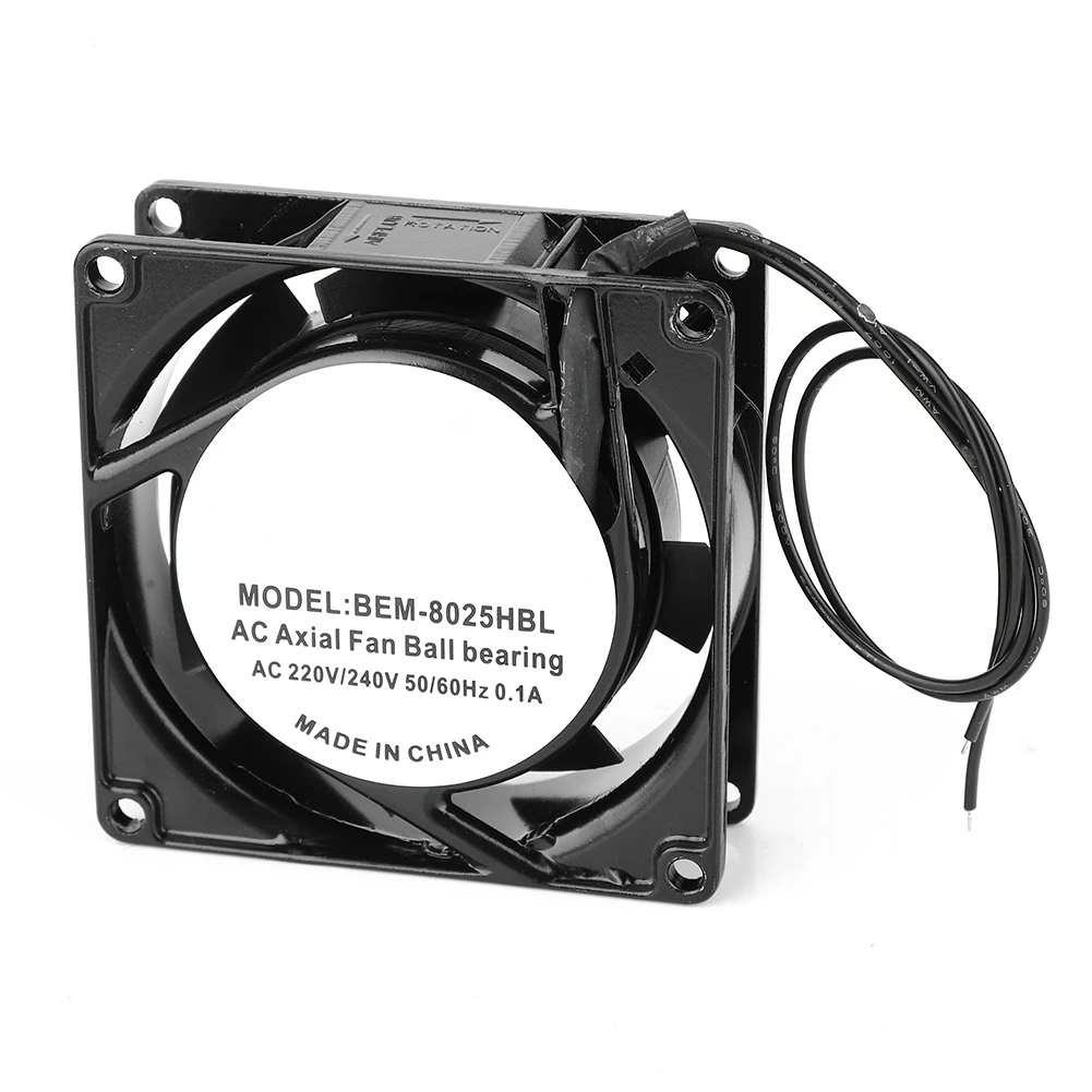 Silent Fan Double Ball Bearing Low Noise Heat Sink Fan with Pure Brass Frame 80 x 80 x 25mm