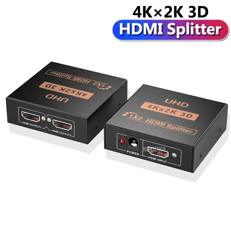 4K 2K HDMI Splitter 1x2 1x4 HDMI Video Splitter Amplifier 1 in 4 out HD 1080P HDMI Distributor Adapter for PS4 PC HDTV Projector