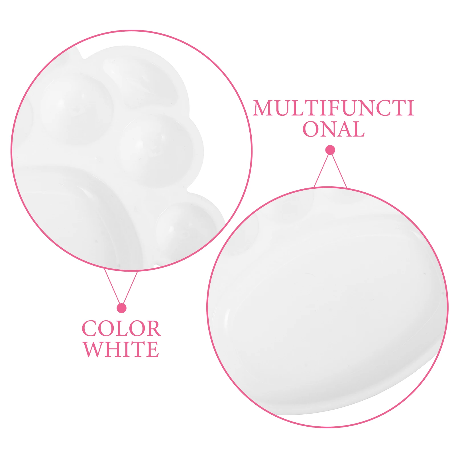 Paleta de pintura ergonómica en forma de pie para niños, bandeja de mezcla Gouache de acuarela acrílica, proyectos de artesanía, herramientas de pintura blanca