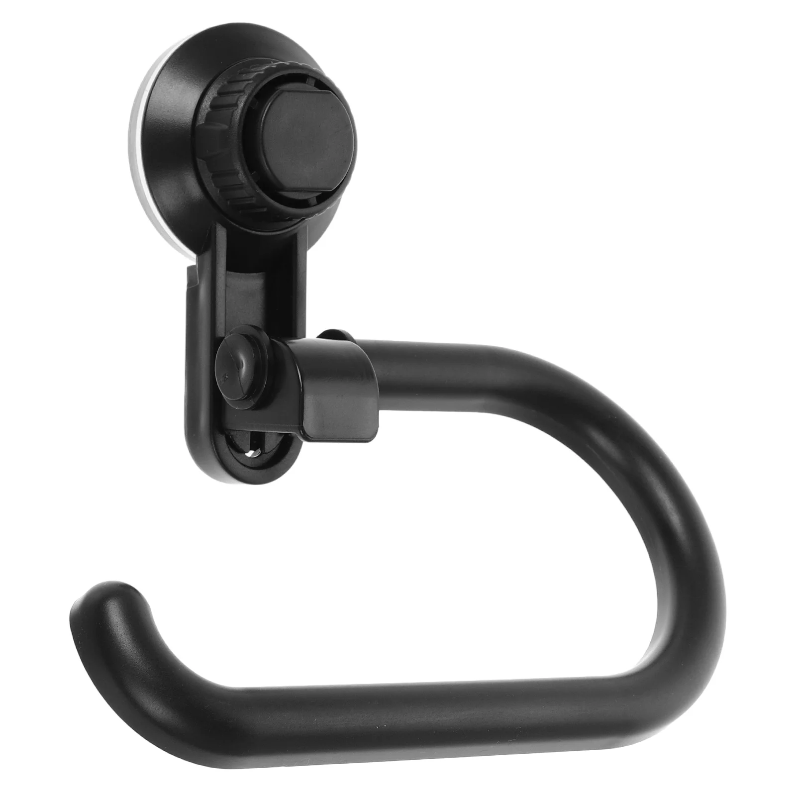 Toilet Paper Holder Suction Cup Towel Bathroom Tissue No Punching Wall Toiletry Black Hook