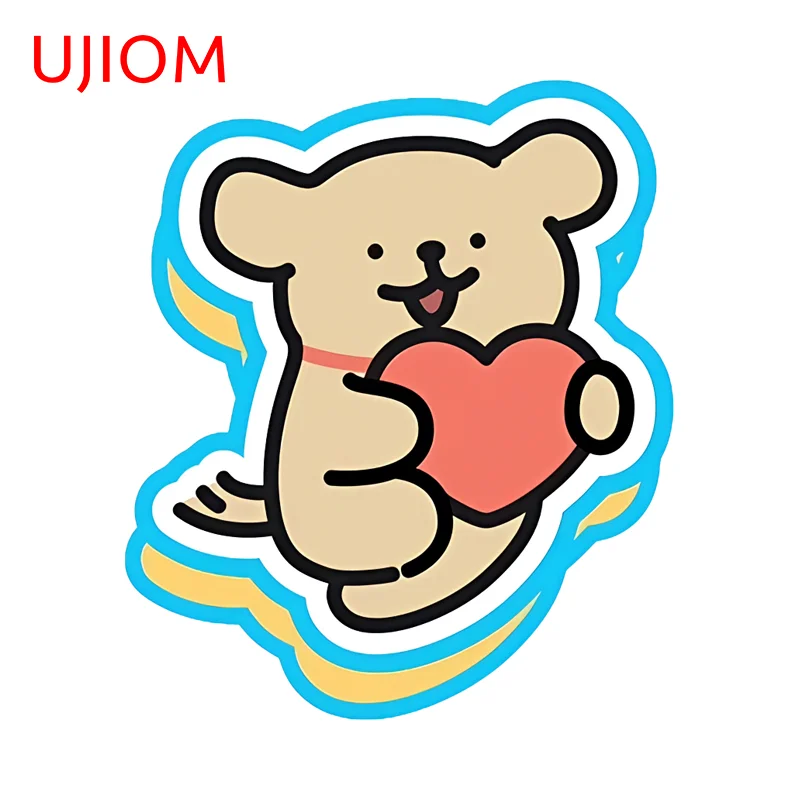 UJIOM Cute Cartoon Maltese And Golden Retriever Graffiti Wall Stickers Creative Vinyl PVC Decals For Guitar Refrigerator Window
