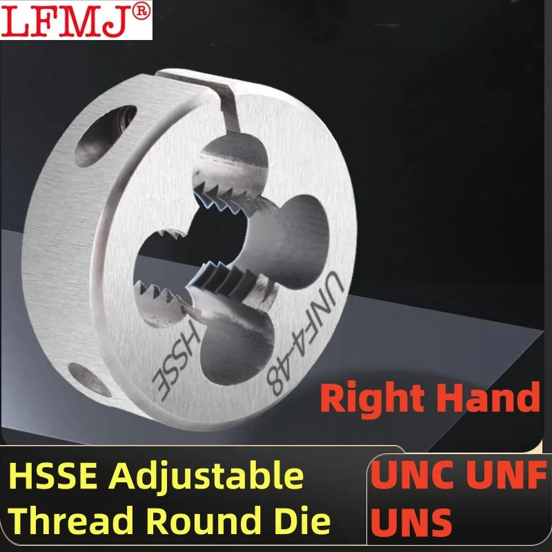 1PCS American HSSE Adjustable AR-D Round Dies UNC UNF UNS 0-80 2-64 4-48  8-36 10-28 12-28 1/2 5/16  3/8 1/4 Fine Threading Die