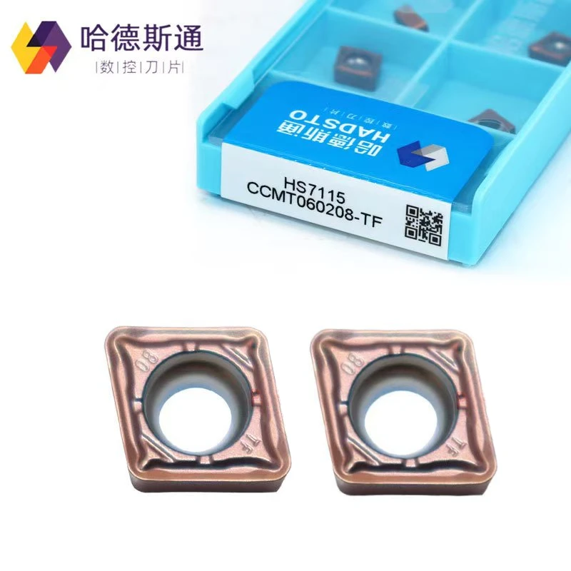 

Hadsto 100% Original Ccmt 060204 Ccmt 060208 Ccmt09T304 Ccmt09T308 Tf Hs7115 Lathe Turning Carbide Tool Processing Stainless Steel High Temperature Alloy Blade Inner Circle Cnc Turning Blade