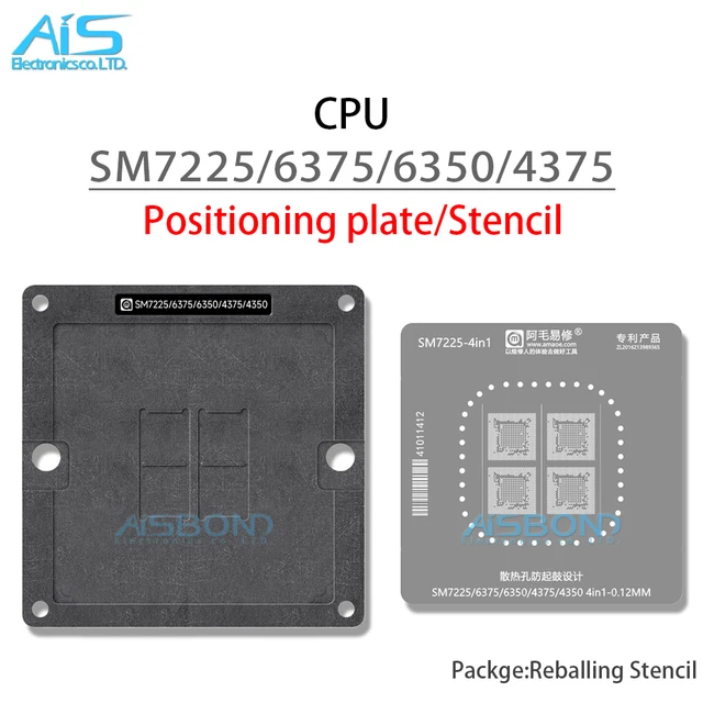 Szablon do reballingu BGA stacja szablonowa dla Qualcomm Snapdragon 750g 695 4Gen1 SM7225 SM6375 SM6350 SM4375 płyta pozycjonująca procesor