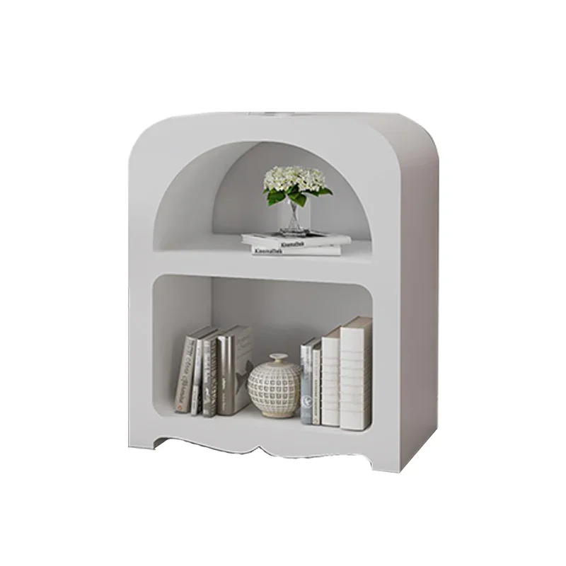 Modern White Nightstand Minimalist Storage Space Saving Kawaii Nightstand Korea Acrylic Mesitas De Noche Bedroom Furniture