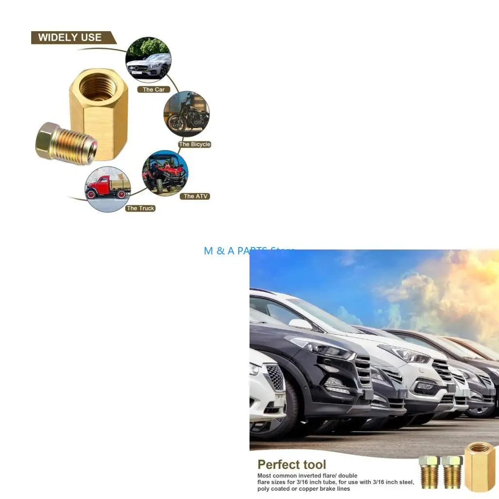 

U1JF 3/8-24 Inverted Flares Brass Tube Nut Fitting 3/16 Brake Line Fitting