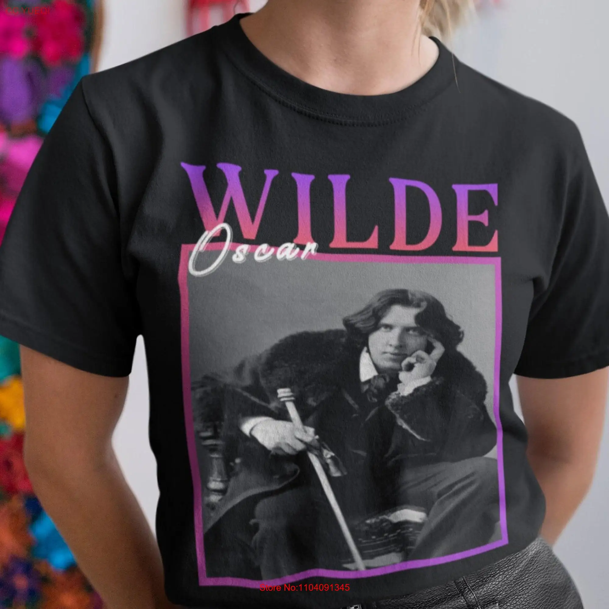 Oscar Wilde T Shirt Book Playwright Poetry Irish long or short sleeves