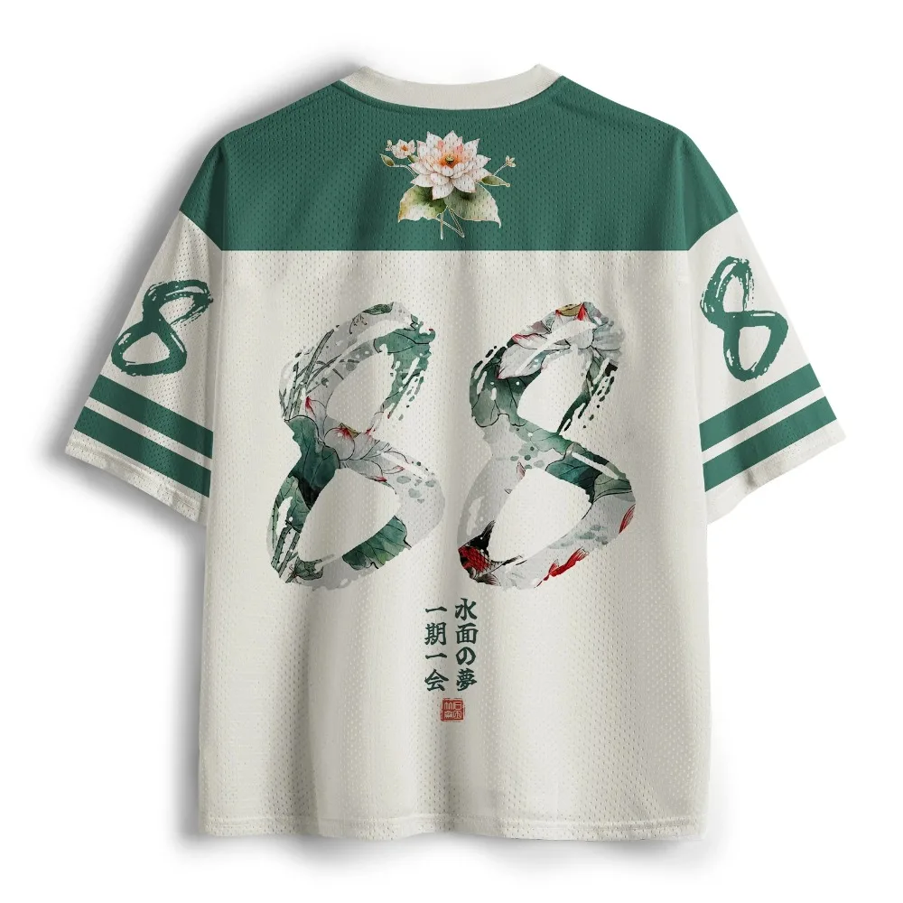 Sommer Neuer Stil Japanischer Lässiger Harajuku 3D-Druck Sport Schnelltrocknend Atmungsaktiv V-Ausschnitt Herren-T-Shirt Y2K Modische Lässige Familienkleidung – Detail 4