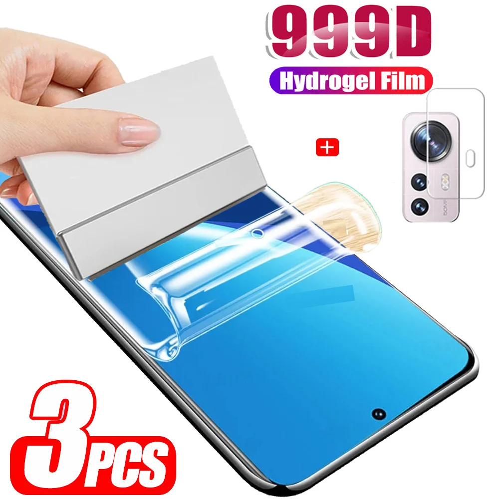 Pelicula Hidrogel For Xiaomi 13T Pro Screen Protector Xiaomi 13 Ultra 12 Lite Hydrogel Film Xiaomi 13T 11T 12T Pro Water gel Front+Camera Film Mi 11