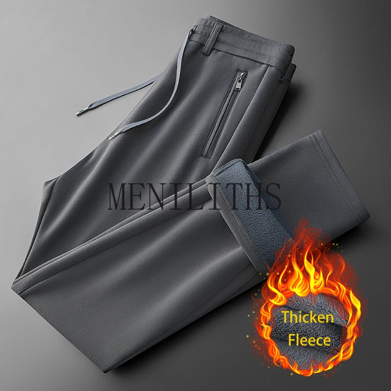 Sweat Pants Men Fleece Autumn  - Mens Fashion Dark Grey Pants ulasan dan harga