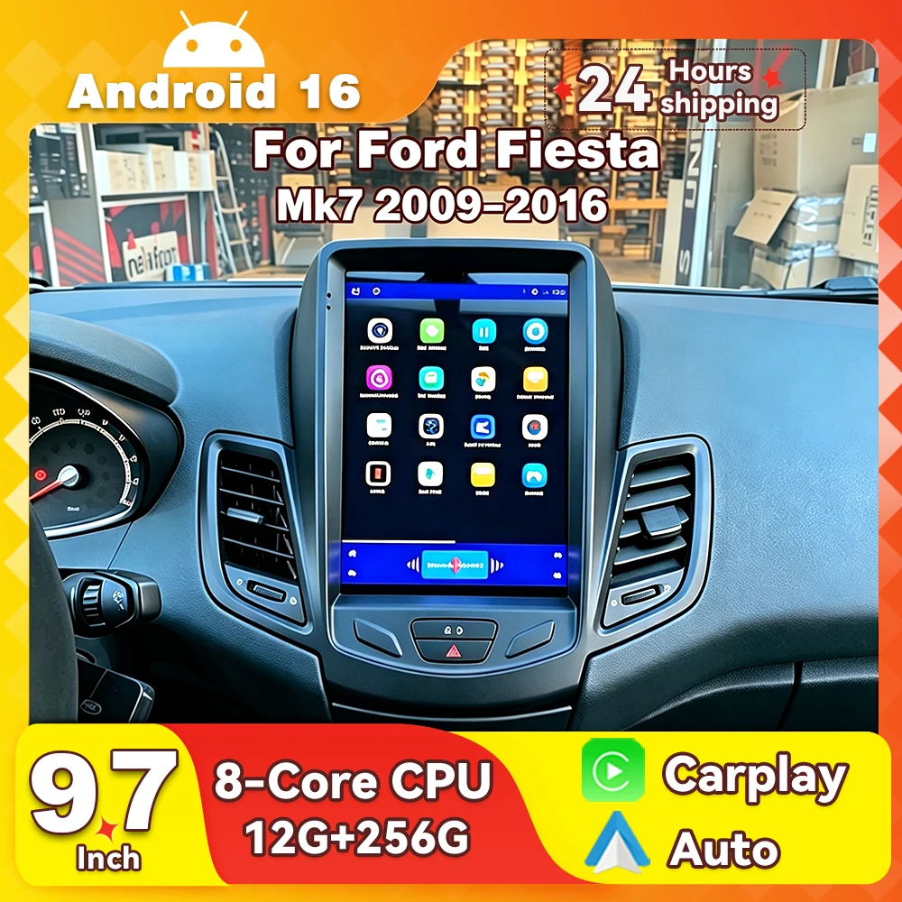 Android 16 Auto For Ford Fiesta Mk7 2009-2016 carplay radio multimedia player android auto car stereo apple carplay GPS Navigat