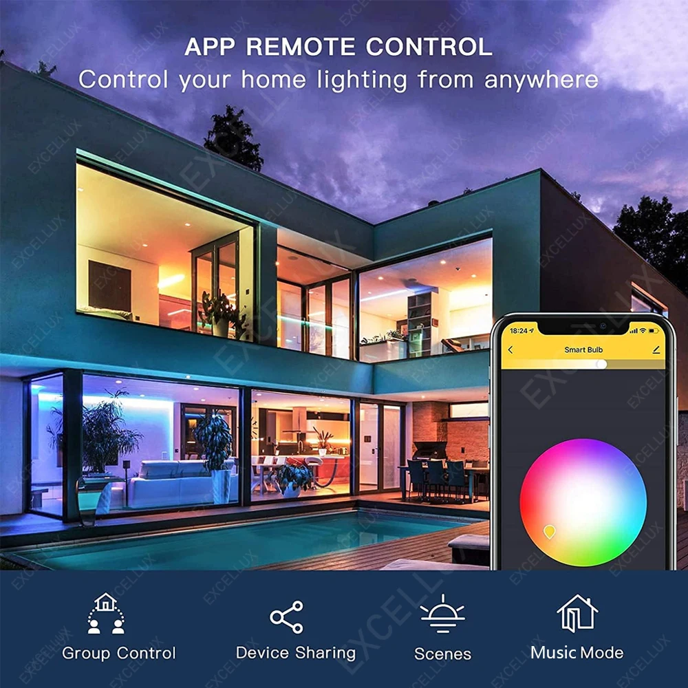 Imagem -04 - Lâmpadas Led Inteligentes Zigbee Bulbo Alexa Regulável Lâmpada de Mudança de Cor Controle de Voz Alice Wi-fi 15w E27 Rgb c Mais w Pcs