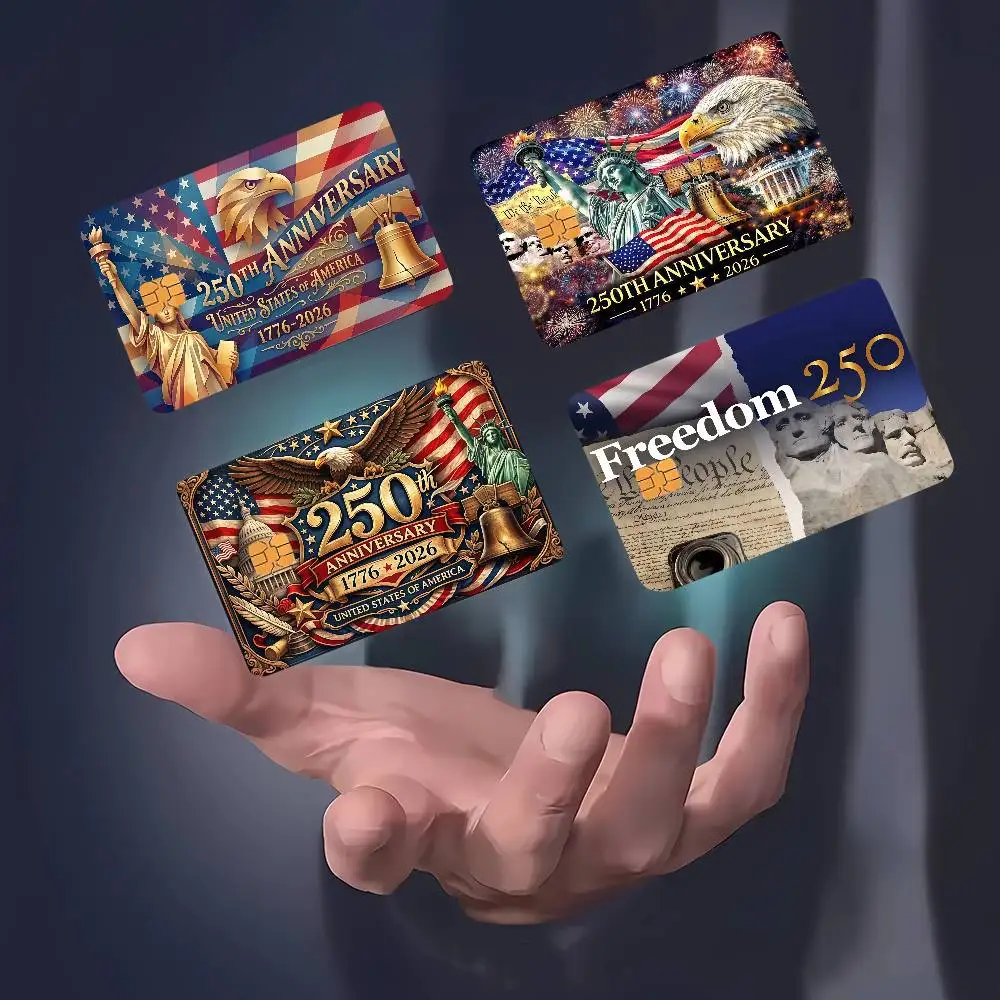 America Freedom 250 Cover Credit Card Stickers  Anime Image Print Canvas  Manga Decor HD