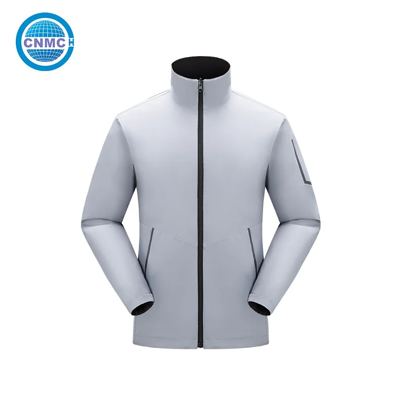 Matte 150D Polyester Double Layer Lined Work Jacket Anti Wrinkle Uniform Double Composite Knit For Building Site