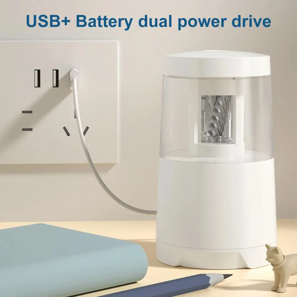 مبراة أوتوماتيكية مفيدة حلزونية من الصلب شفرة مبراة كهربائية تعمل بالبطارية مبراة كهربائية