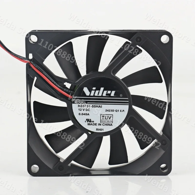 

New genuine Nidec 80X80X15MM H35731-55HAI refrigerator 12V 0.045A 8015 8cm ultra-quiet server cooling fan