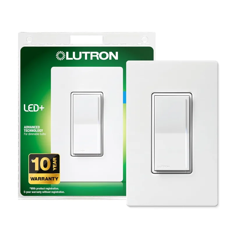 

Lutron Sunnata Touch Dimmer Switch with Wallplate with LED+ Advanced Technology, for LED and Incandescent, 3 Way/Multi Location,