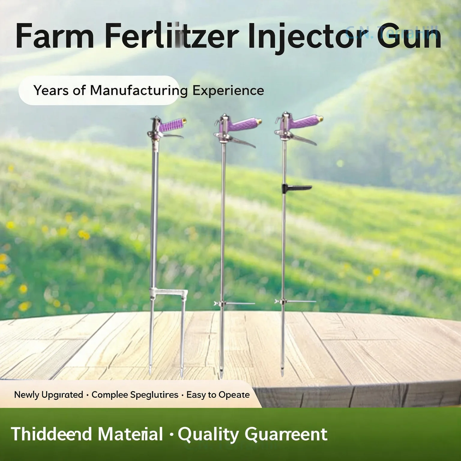 Stainless Steel Liquid Fertilizer Injector for Trees High Pressure Root Feeding Tool Hard Soil Deep Watering Wand