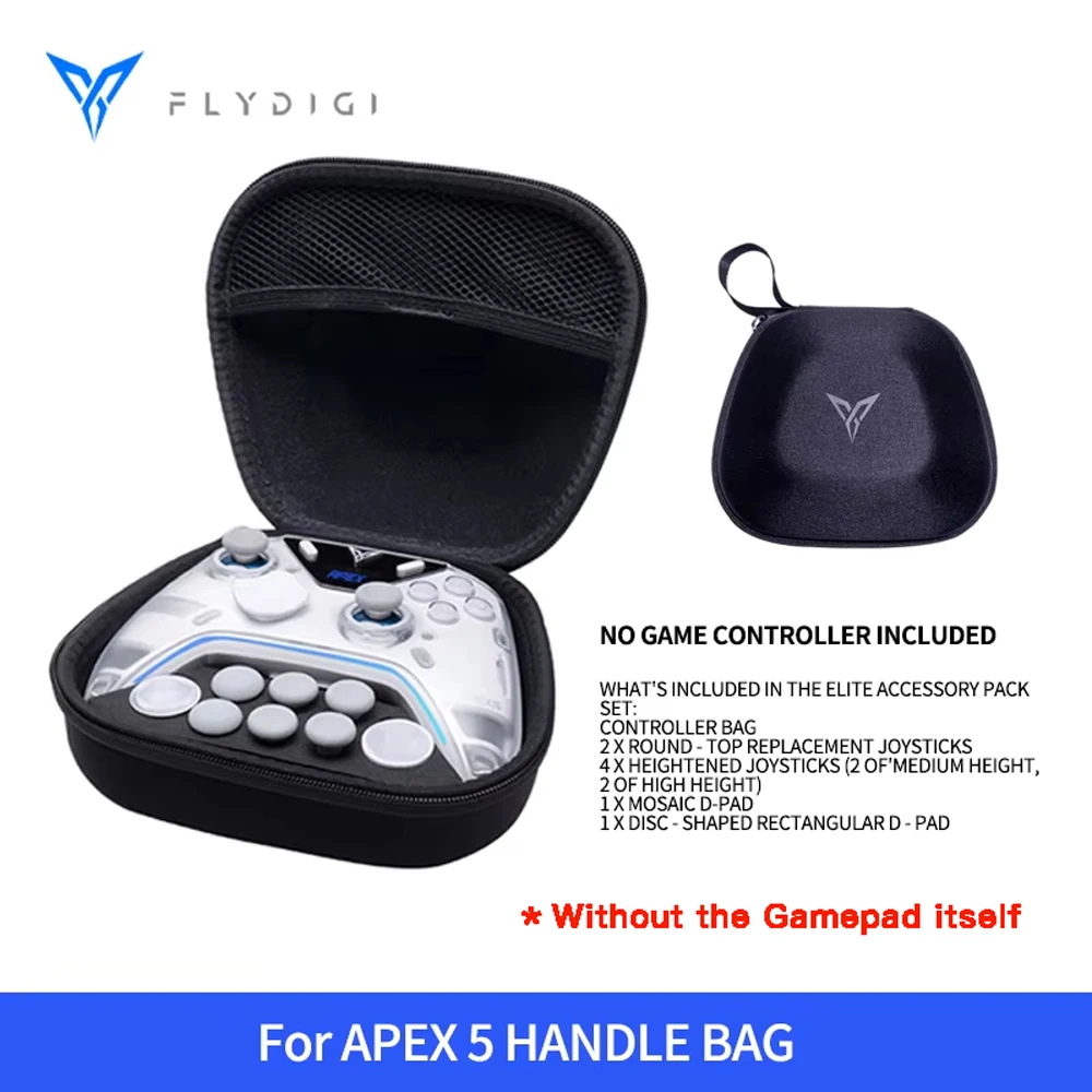 

Аксессуар для игрового контроллера Flydigi APEX 5, зарядная док-станция, сумка для хранения в твердом корпусе, сменный комплект джойстика, крестовая кнопка
