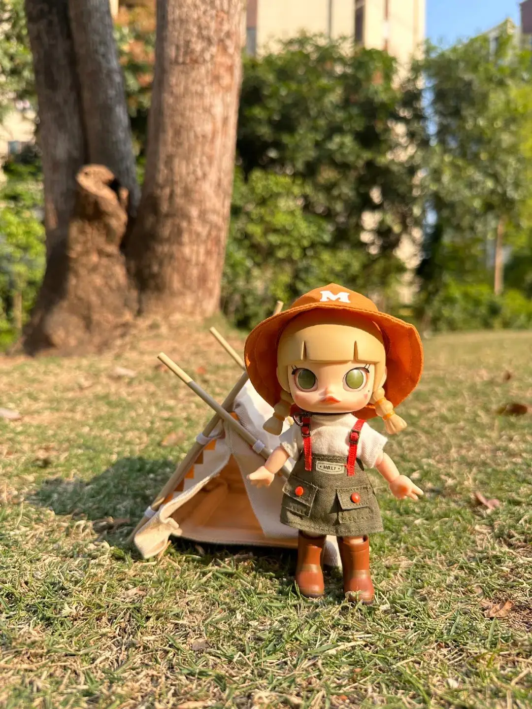 

MOLLY Camping Plan Kawaii Anime Action Figure Ornament Figurines Home Decor Desktop Dolls Model Girls Gift