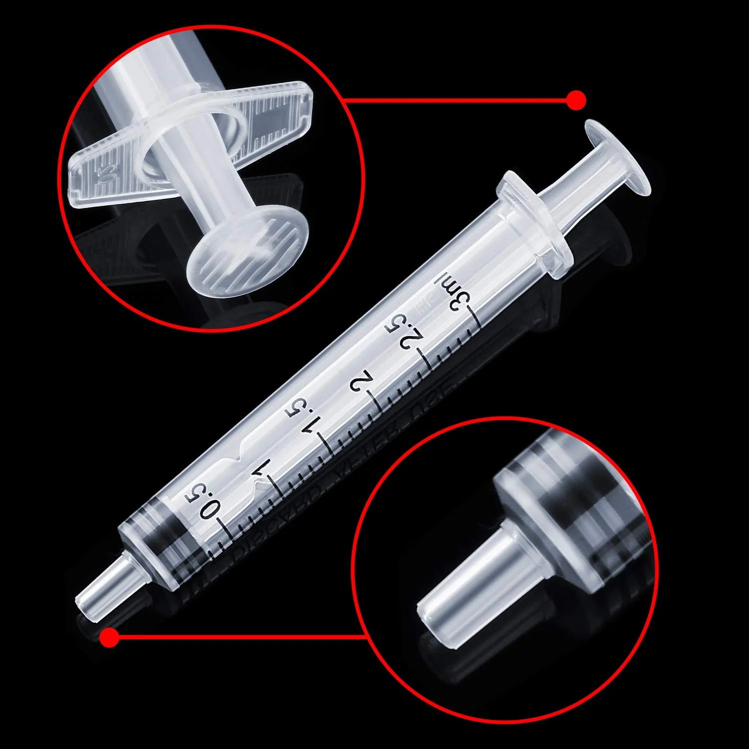 10/20/50/100Pcs 3ML Syringe Without Needles Individual Packaging Analyze Nutrient Plastic Syring Injectors Ink Pets Feeding Tool