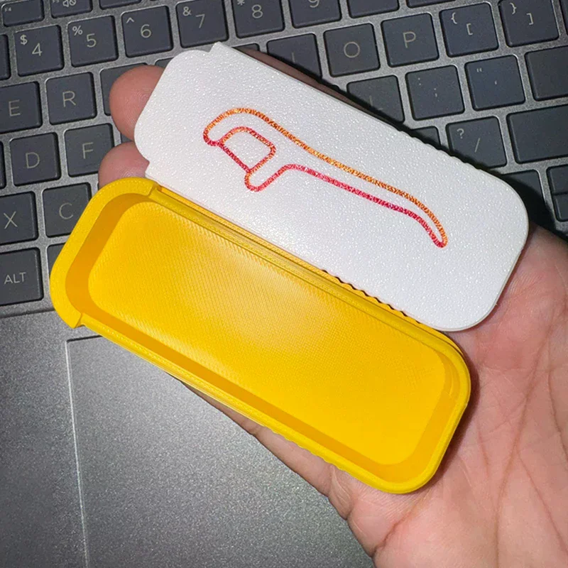 Portable Dental Floss Box Mini Toothpick And Floss Organizer Mini Sliding Storage Box For Small Items For Home Office Travel