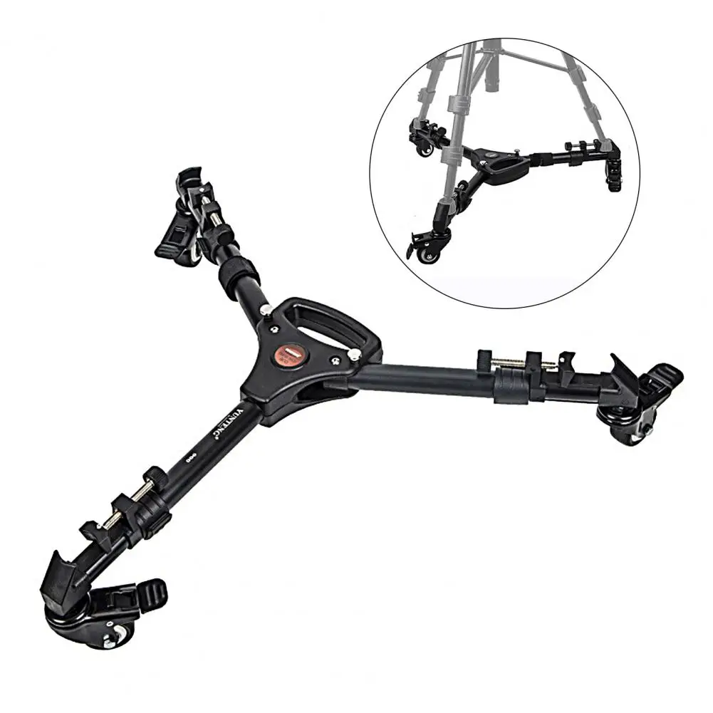 Flexible  Useful Camera Photography Video Tripod Base with Wheels Tripod Base Universal   for Studio