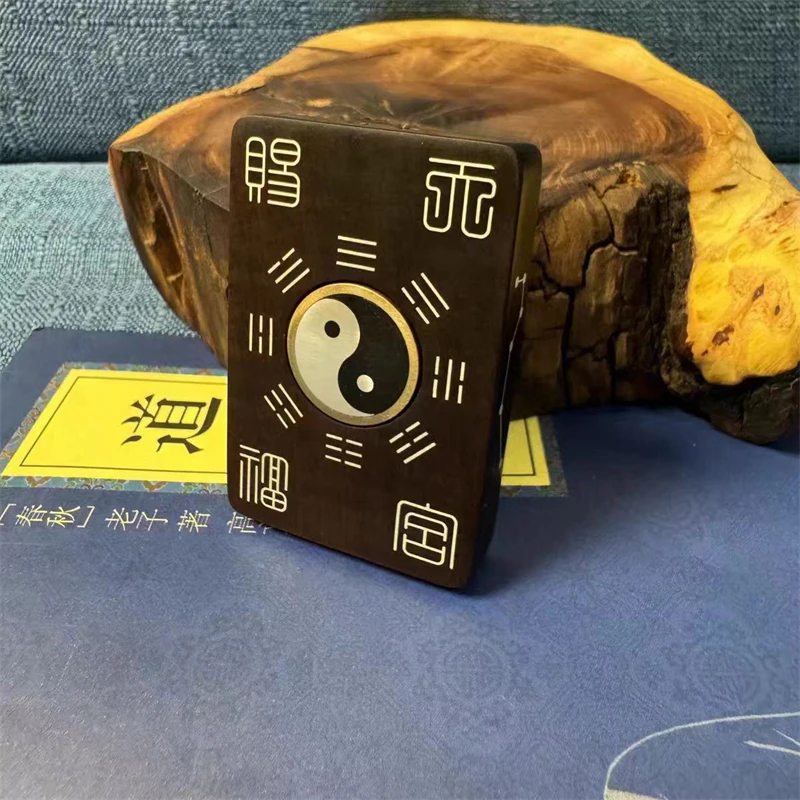 

Zao Mu He Tu Luo Shu кулон, инкрустированный серебряной проволокой, кулон в виде рыбы Даосского Тай Чи Багуа Инь Ян, благоприятный